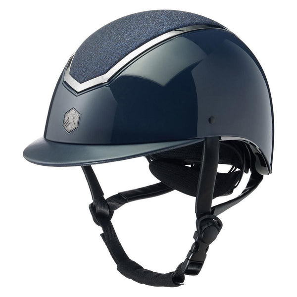 equisafety EQX Kylo Sparkly Riding Hat - Navy Gloss/ Pewter from £96