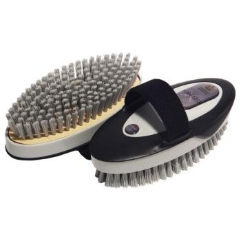 equisafety KBF99 Antibacterial Body Brush Black/Grey