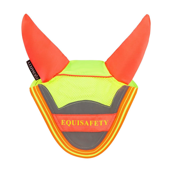 equisafety Multi Coloured Acoustic Horse Ears - Yellow/Orange
