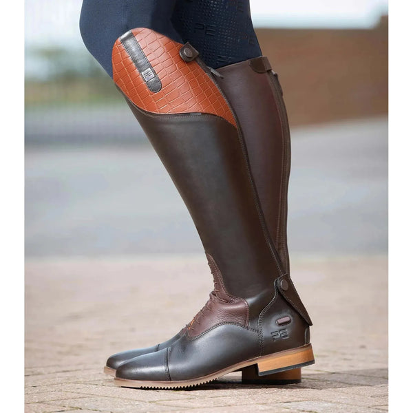 equisafety Passaggio Ladies Leather Field Tall Riding Boot-Brown - Delivery Late August