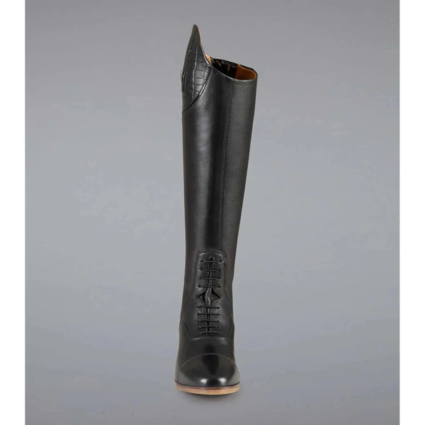 equisafety PREMEIR EQUINE Passaggio Ladies Leather Field Tall Riding Boot-BLACK