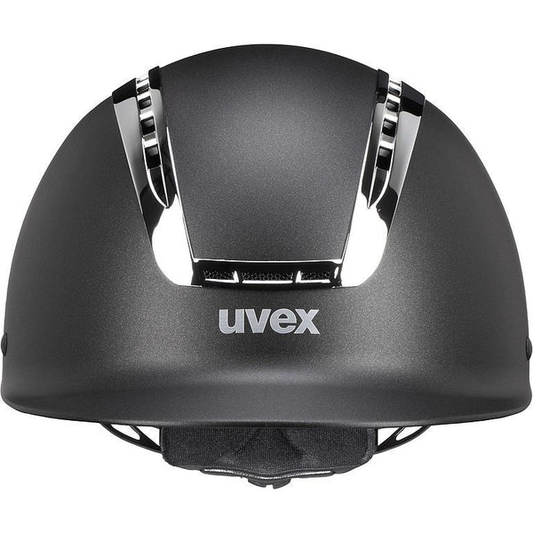 equisafety UVEX suxxeed chrome Riding Hat - black matt/silver