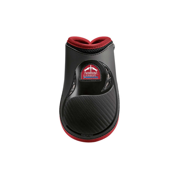 equisafety Verdus Carbon Gel Vento Rear Leg Fetlock Boot - Double Ventilation - Black/Bordeaux