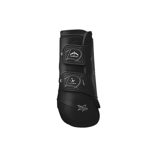 equisafety Veredus Absolute Front Leg Velcro Horse Brushing Boot - Lightweight/Breathable - Black