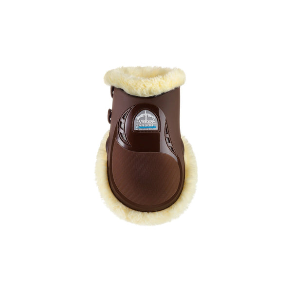 equisafety Veredus Carbon Gel Vento Fetlock boot - Horse Rear Leg - Techno Sheepskin- Brown