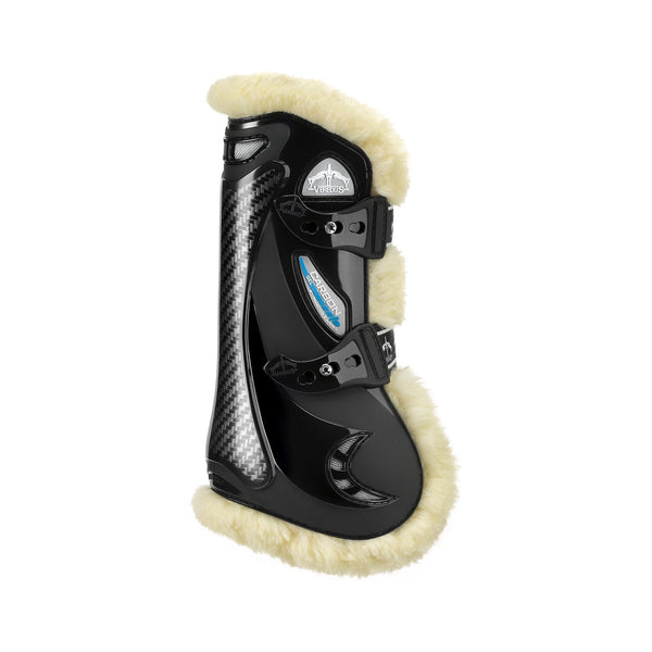 equisafety Veredus Carbon Gel Vento Tendon boot - Horses Front Leg - Techno Sheepskin - Black