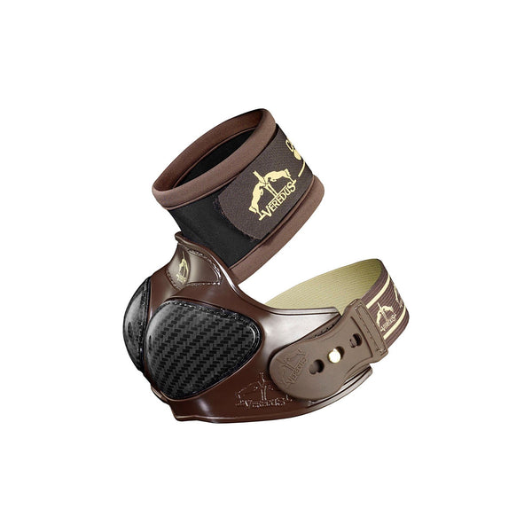 equisafety Veredus Carbon Shield Overreach Boots- Heel Protection - Brown