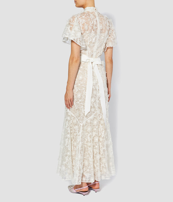 Erdem Celestina Dress 3D Cutwork Organza