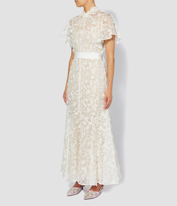 Erdem Celestina Dress 3D Cutwork Organza