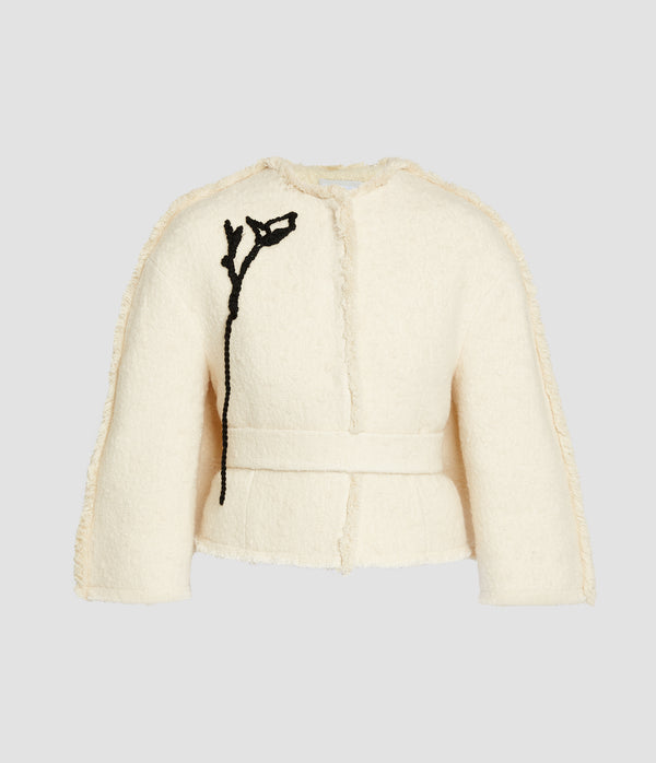 erdem Cocoon Cropped Belted Jacket