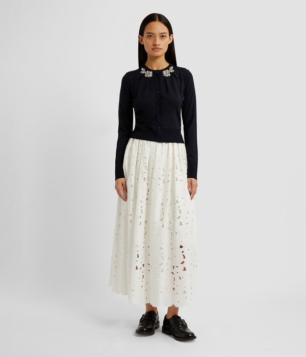 Erdem Drape Detail Knit Cardigan