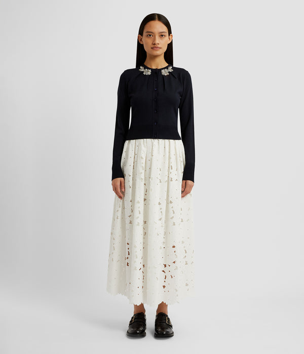 Erdem Drape Detail Knit Cardigan