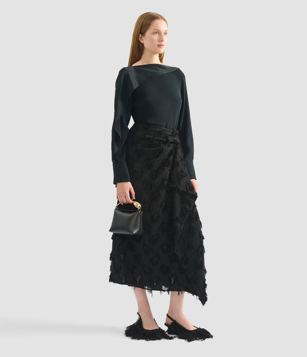 Erdem Draped Midi Skirt