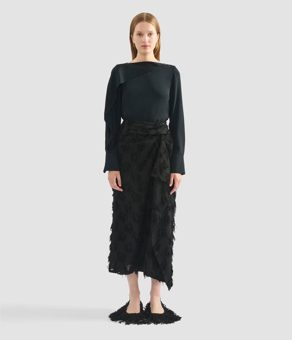 Erdem Draped Midi Skirt