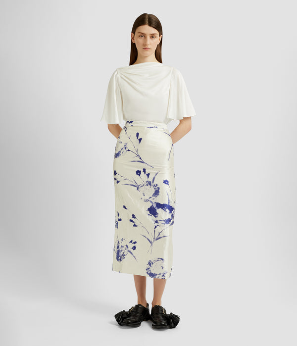 Erdem Draped Short Sleeve Top