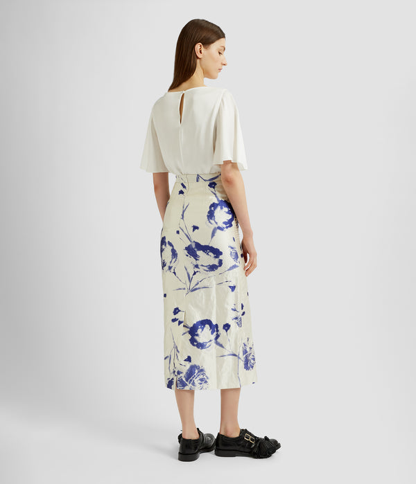 Erdem Draped Short Sleeve Top