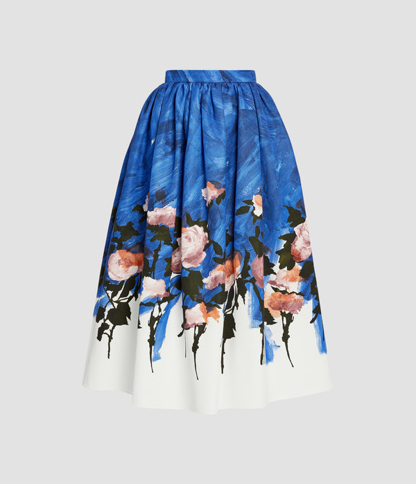 erdem Gathered Midi Skirt
