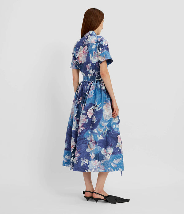 Erdem Gathered Midi Skirt