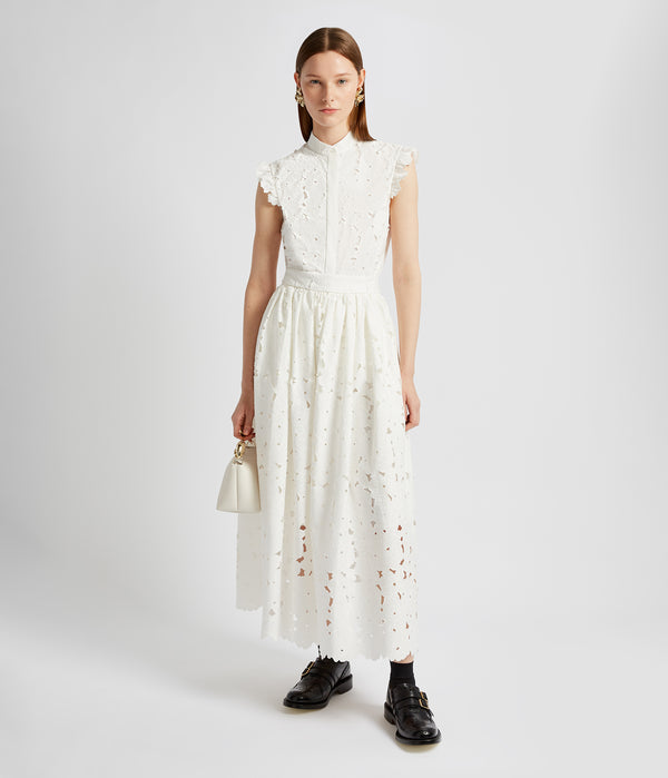 Erdem Gathered Midi Skirt