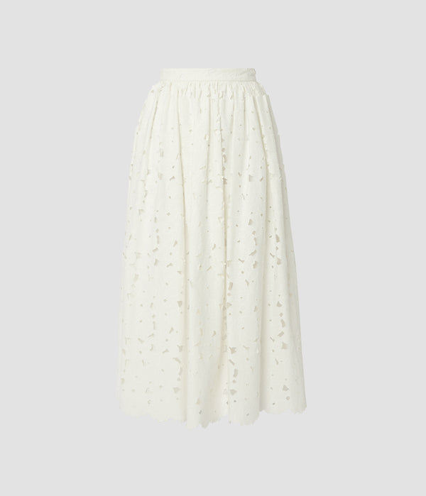 erdem Gathered Midi Skirt