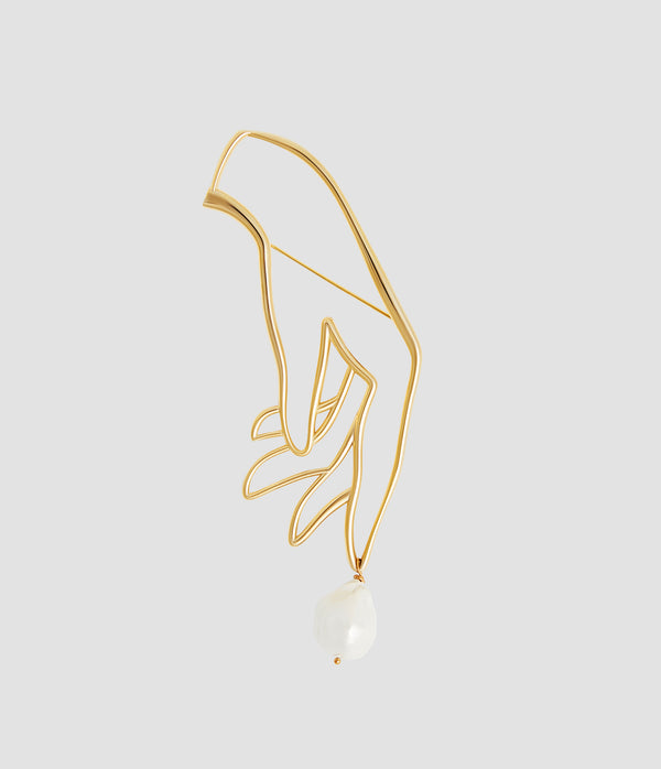 erdem Hand Brooch With Pearl