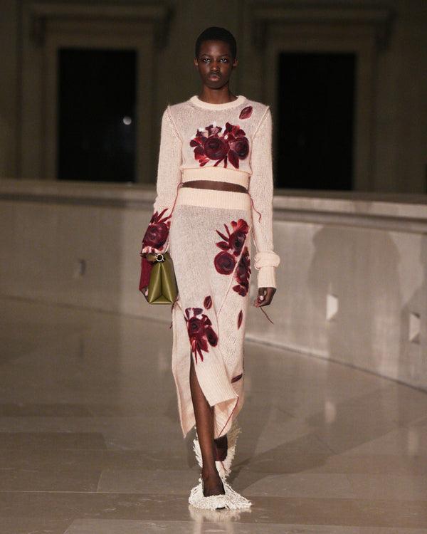 Erdem Long Sleeve Cropped Jumper