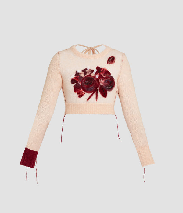 erdem Long Sleeve Cropped Jumper