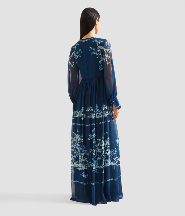 Erdem Long Sleeve Gown