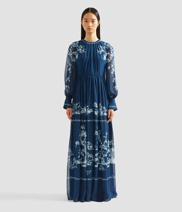 Erdem Long Sleeve Gown