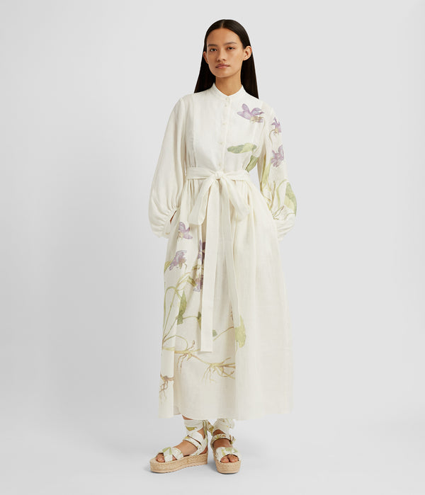 Erdem Long Sleeve Midi Dress