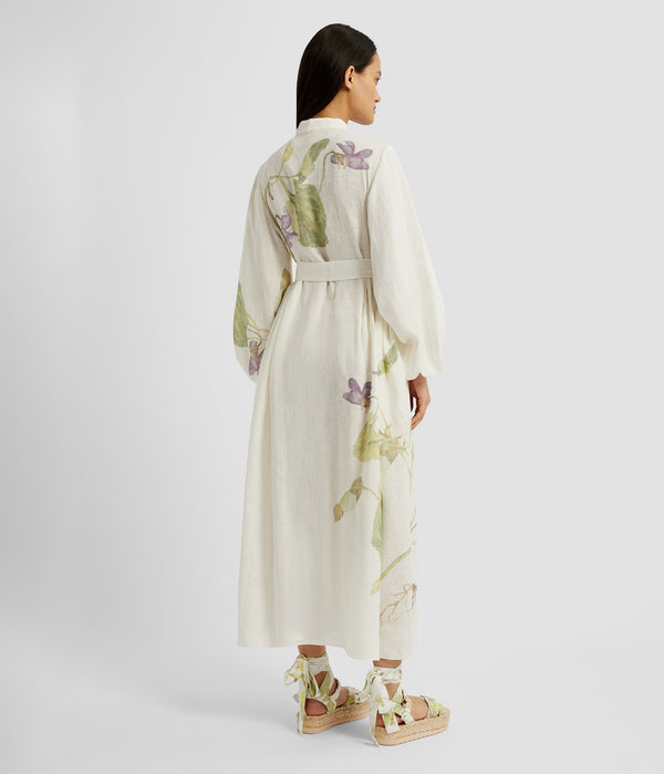 Erdem Long Sleeve Midi Dress