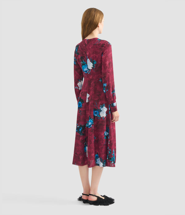 Erdem Long Sleeve Midi Dress