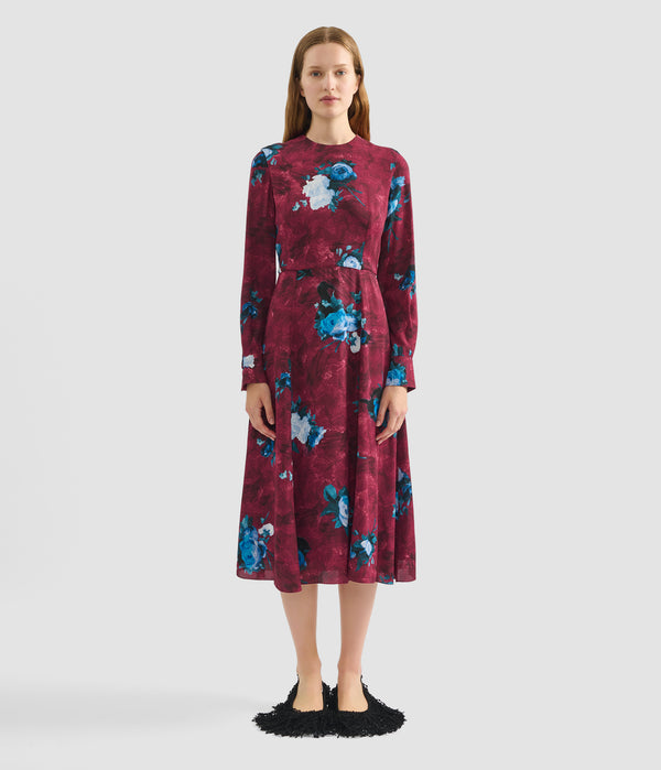 Erdem Long Sleeve Midi Dress