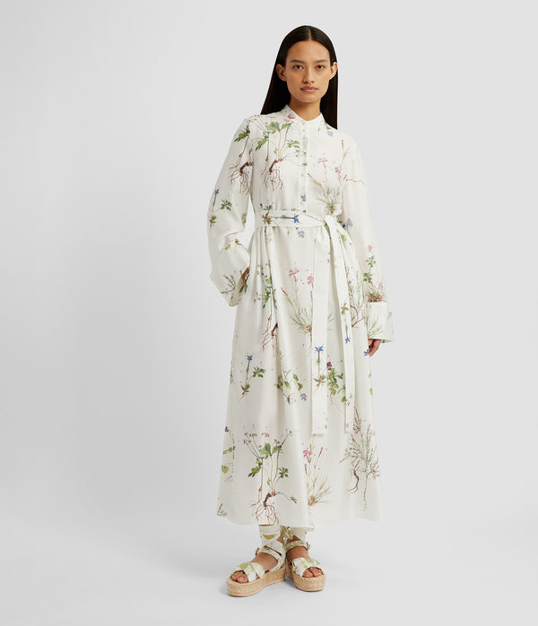 Erdem Long Sleeve Midi Dress