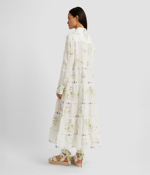 Erdem Long Sleeve Midi Shirt Dress