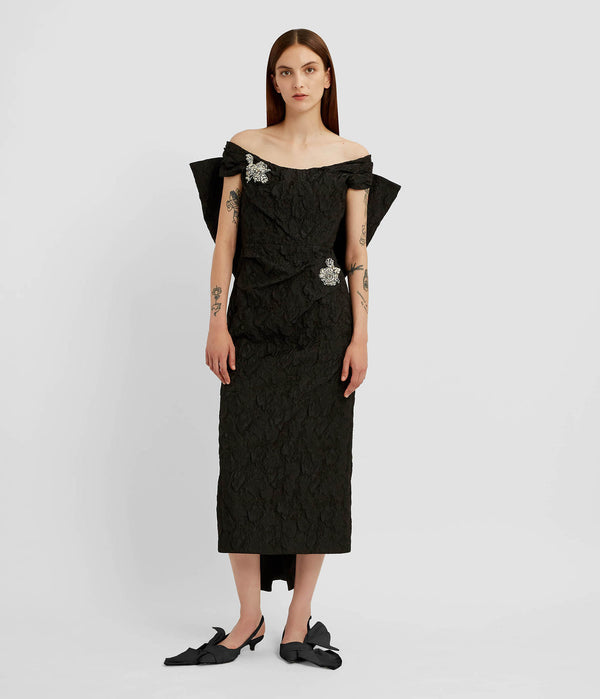 Erdem Off Shoulder Cocktail Dress