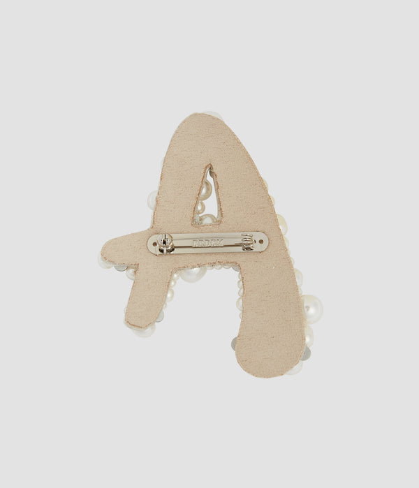 Erdem Pearl Alphabet Brooch A