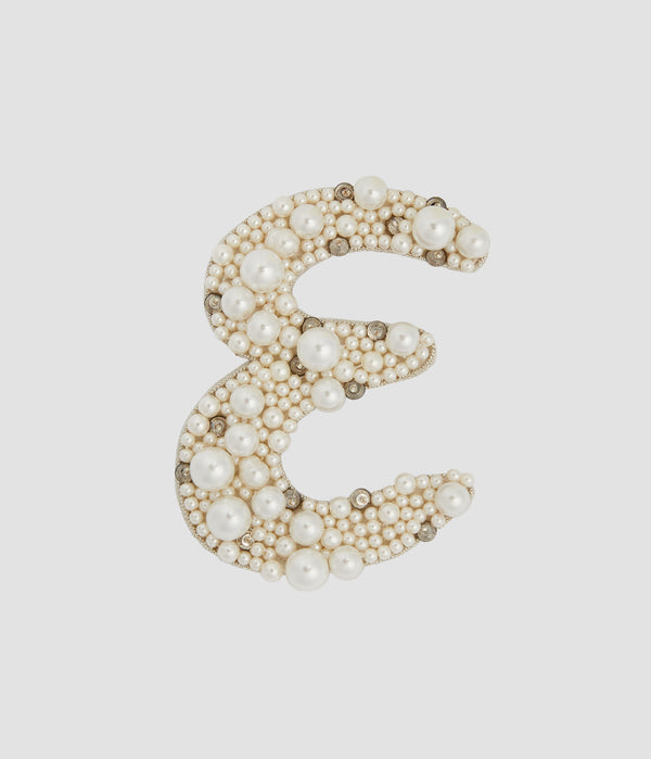erdem Pearl Alphabet Brooch E