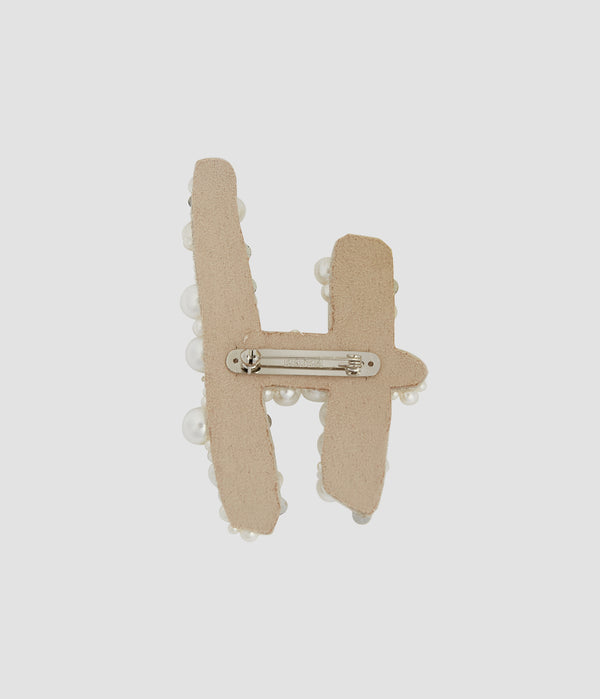 Erdem Pearl Alphabet Brooch H