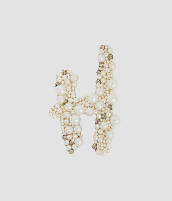 erdem Pearl Alphabet Brooch H