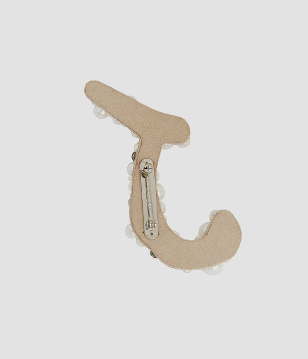 Erdem Pearl Alphabet Brooch J