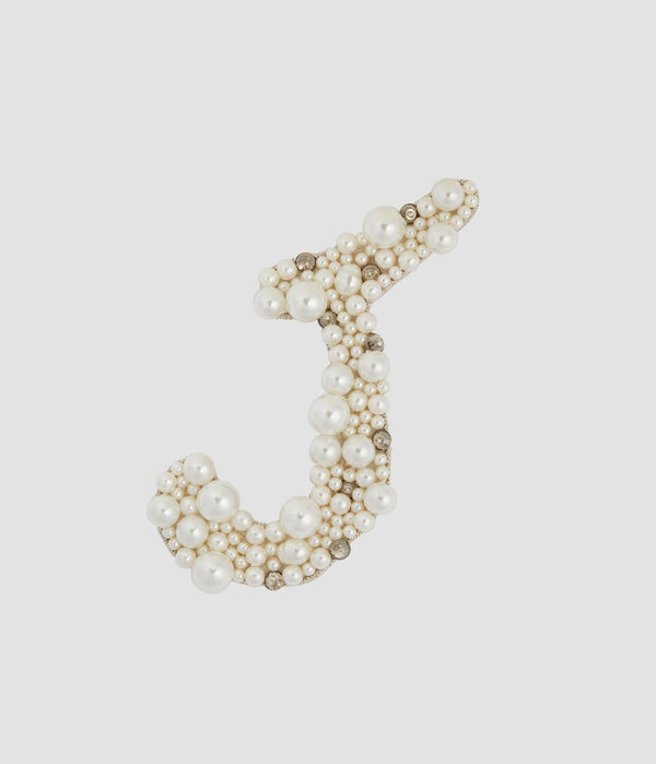 erdem Pearl Alphabet Brooch J