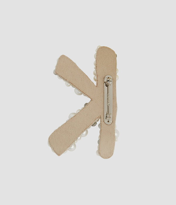 Erdem Pearl Alphabet Brooch K