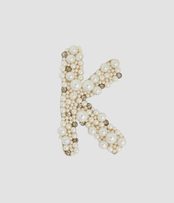 erdem Pearl Alphabet Brooch K