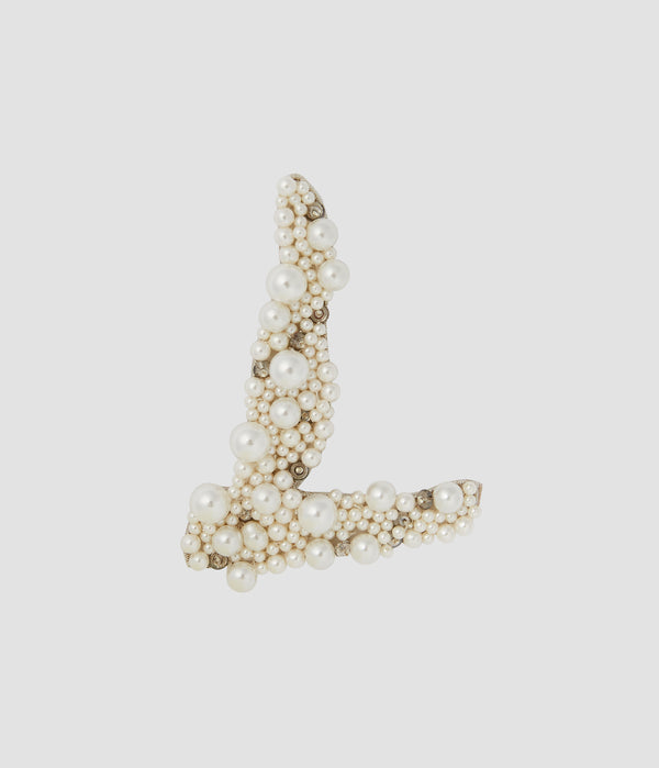 erdem Pearl Alphabet Brooch L