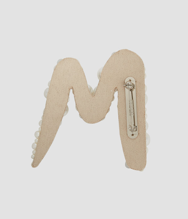Erdem Pearl Alphabet Brooch M