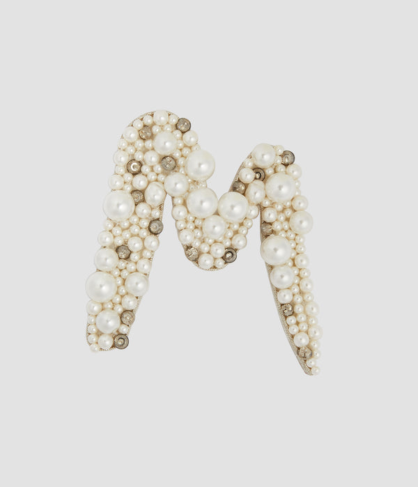 erdem Pearl Alphabet Brooch M