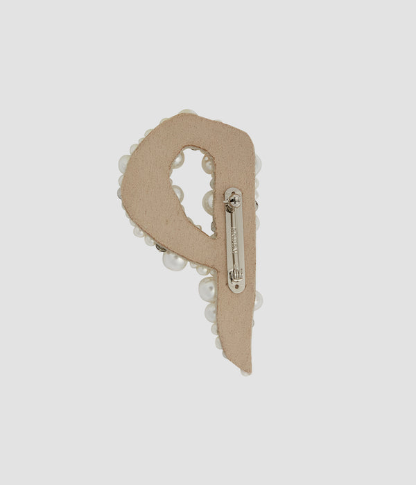 Erdem Pearl Alphabet Brooch P