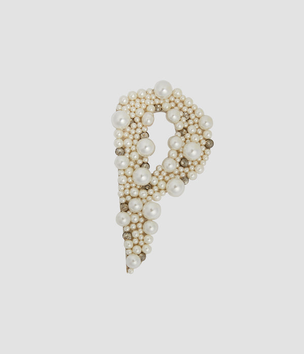 erdem Pearl Alphabet Brooch P