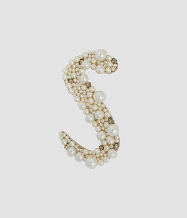 erdem Pearl Alphabet Brooch S